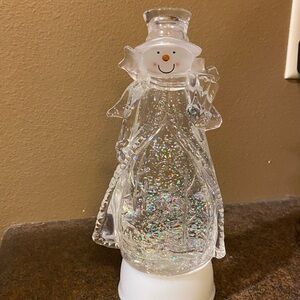 Acrylic Snowman Glitter Globe